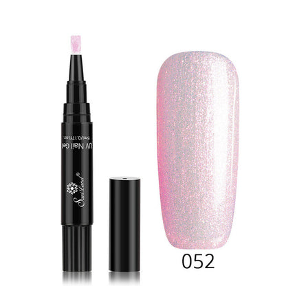 3-in-1 Gel Nail Varnish Pen - Glitter One-Step Nail Art Polish