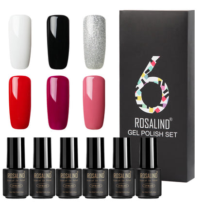 Fine Nail Polish Set - 6 Bottles of Vibrant Colors