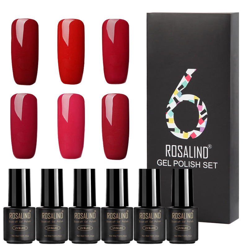 Fine Nail Polish Set - 6 Bottles of Vibrant Colors
