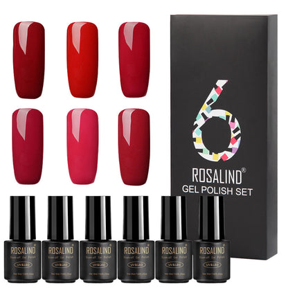 Fine Nail Polish Set - 6 Bottles of Vibrant Colors