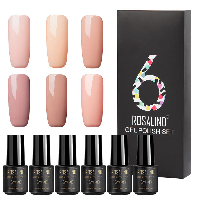 Fine Nail Polish Set - 6 Bottles of Vibrant Colors