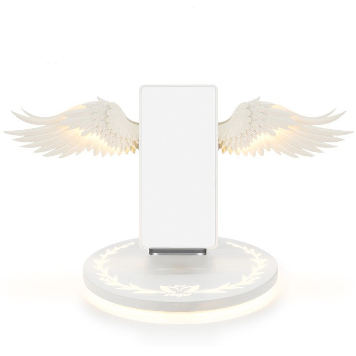 Colorful LED Angel Wings Qi Wireless Charger – Fast Charging Dock for Mobile Phones