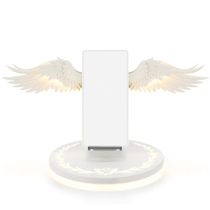 Colorful LED Angel Wings Qi Wireless Charger – Fast Charging Dock for Mobile Phones