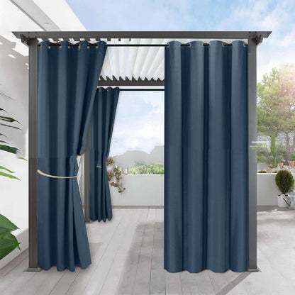 Solid Color Full Blackout Curtains – Waterproof Heat Insulation Linen
