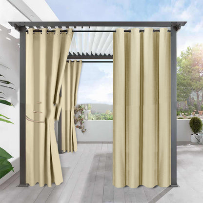 Solid Color Full Blackout Curtains – Waterproof Heat Insulation Linen