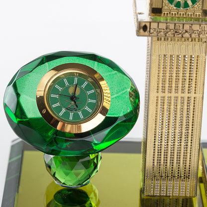 Shiying Four-Sided Kaaba Clock 3-Piece Set – Islamic Desktop Ornament & Muslim Gift