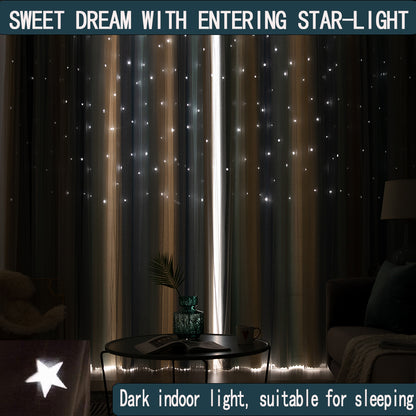 Easy Installation Thermal Insulation Curtains for Bedroom - Rainbow Star Design
