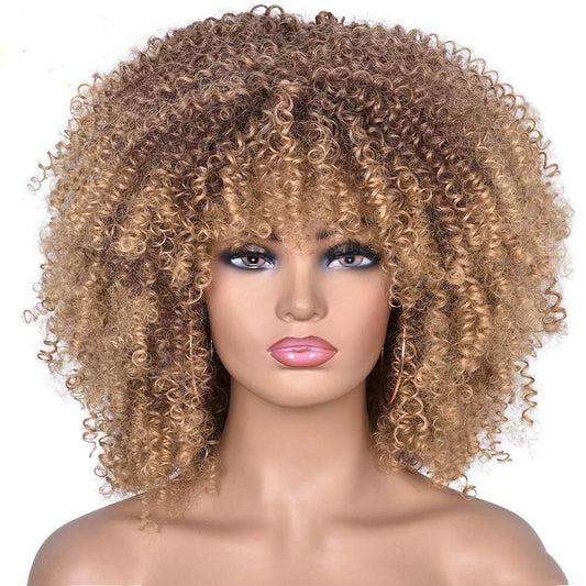 European & American Short Curly Wig for Women – Exotic Style 14inch
