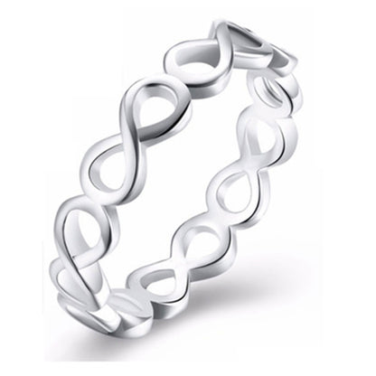 Simple Personality Hollow Out 8-Word Ring – Unisex, Adjustable Size