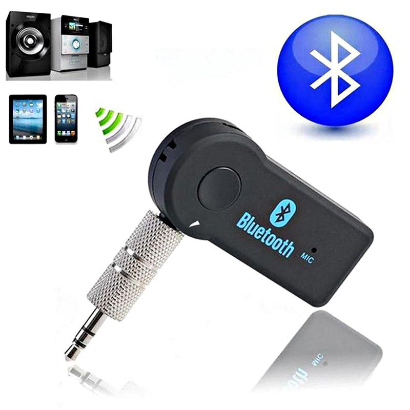 Universal Bluetooth Music Receiver with Mic - 3.5mm AUX Adapter for Hands-Free Streaming