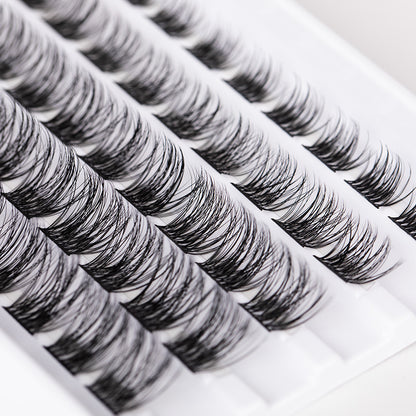 Hot Melt Segmented False Eyelashes – Double-Headed, Natural & Long