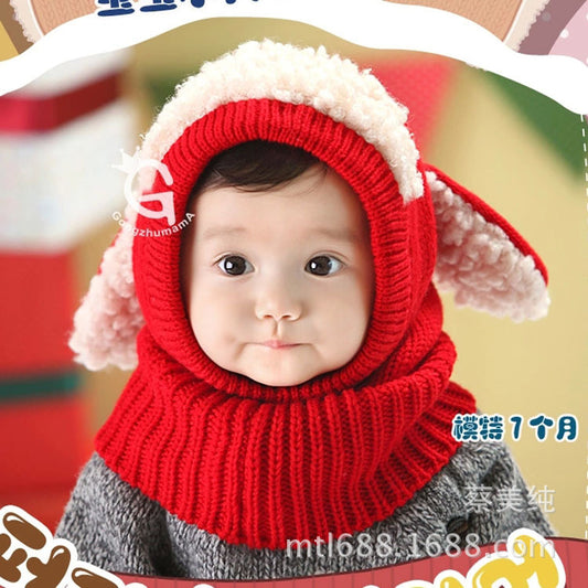 Kids’ Wool Hat & Scarf Set – Cozy Autumn/Winter Style