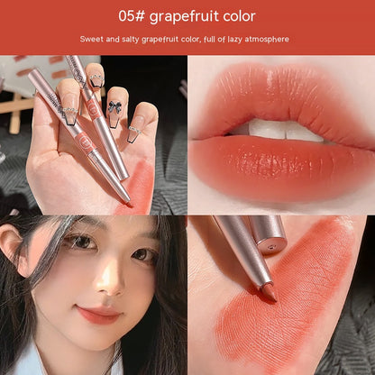 Waterproof Matte Lip Liner Pen – Rotating Lipstick, Long-Lasting Color