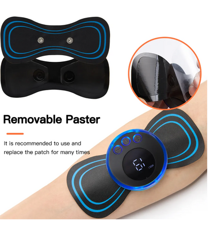 Mini Smart Electrotherapy Massage Pad – LCD Display, Portable Relief for Neck, Back & Waist