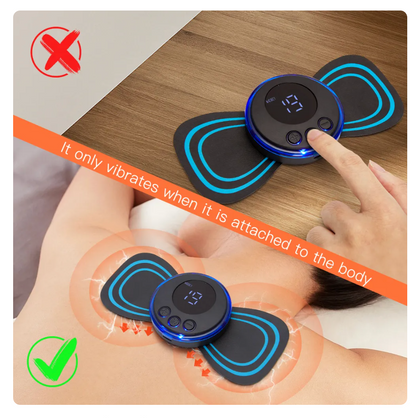 Mini Smart Electrotherapy Massage Pad – LCD Display, Portable Relief for Neck, Back & Waist