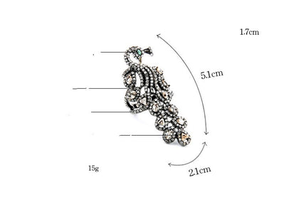 Elegant Peacock Diamond Women's Ring – Cute & Stylish Design