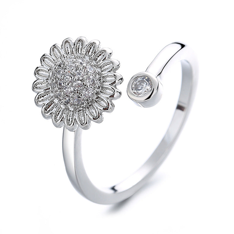 Lady's Flower Decompression Pressure-Resistant Ring – Unisex, Adjustable