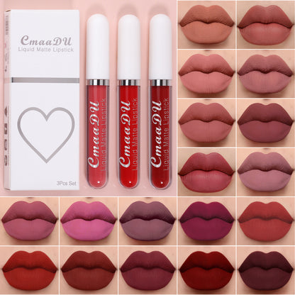 Waterproof Non-Stick Long-Lasting Lip Gloss Set – 3-Pack