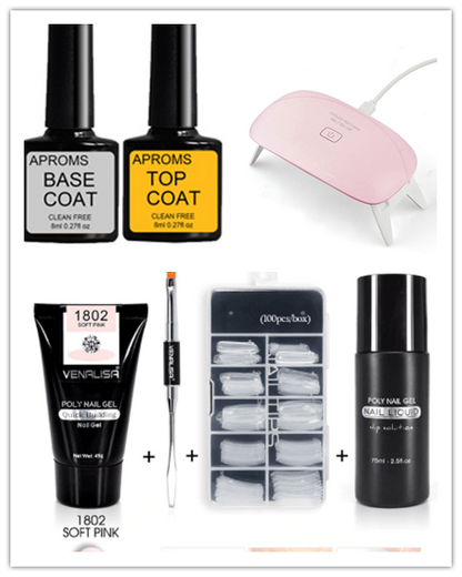 Venalisa Poly Nail Gel Kit - Builder Gel & Acrylic Extension Set