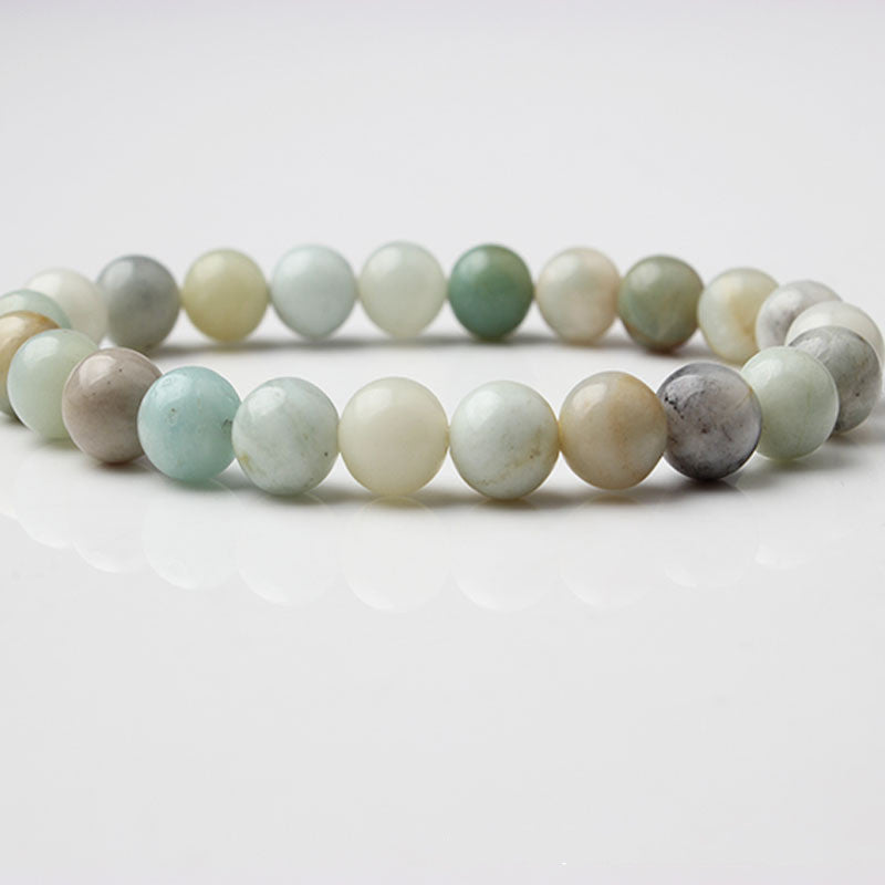 Men's Natural Healing Energy Stretch Bracelet – Amazon Stone Polished