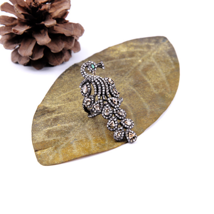 Elegant Peacock Diamond Women's Ring – Cute & Stylish Design