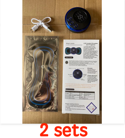 Mini Smart Electrotherapy Massage Pad – LCD Display, Portable Relief for Neck, Back & Waist