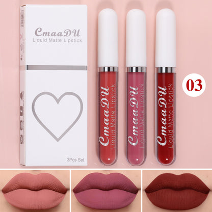 Waterproof Non-Stick Long-Lasting Lip Gloss Set – 3-Pack