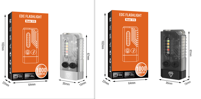 Mini Torch Security Light with Sound Alarm - Compact Warning Flashlight