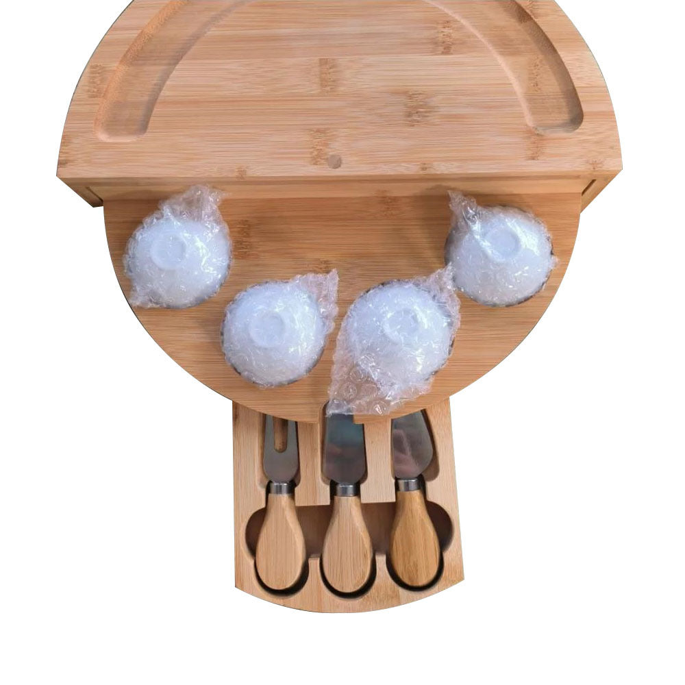 Bamboo Foldable Cheese Board - Portable, Non-Slip, Anti-Mold