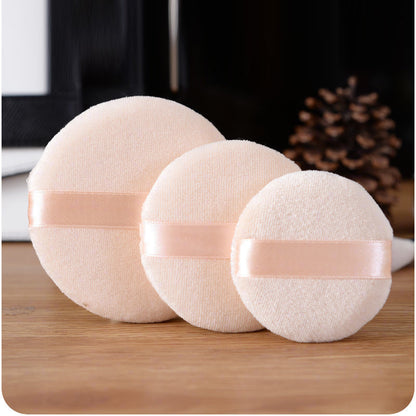 Soft Flocking Dry Powder Puff – Round Makeup Application Tool