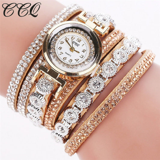 Korean Velvet Strap Diamond Women's Bracelet Watch – Hot Selling Ladies' Watch