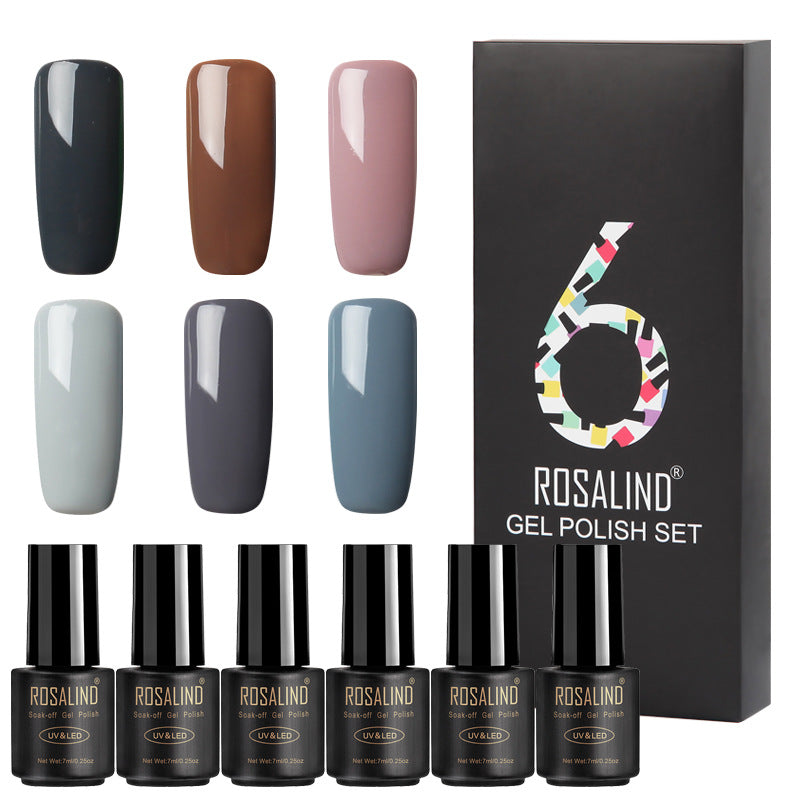 Fine Nail Polish Set - 6 Bottles of Vibrant Colors