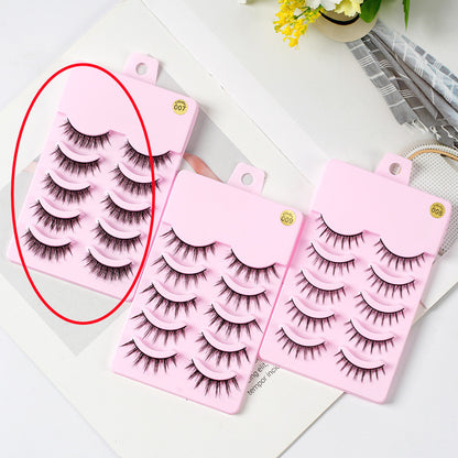 5 Pairs Manga-Inspired False Eyelashes – Natural Wispy Korean Cosplay Lashes