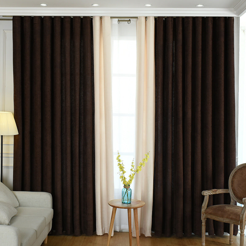 Solid Chenille Curtain – High Shading Living Room & Bedroom Curtains