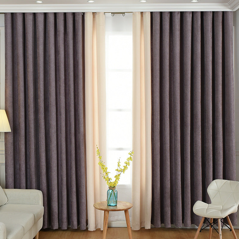 Solid Chenille Curtain – High Shading Living Room & Bedroom Curtains