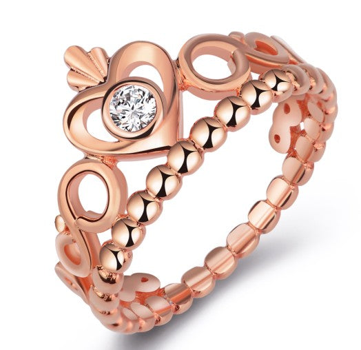 925 Sterling Silver Crown Ring – Elegant Royal Design