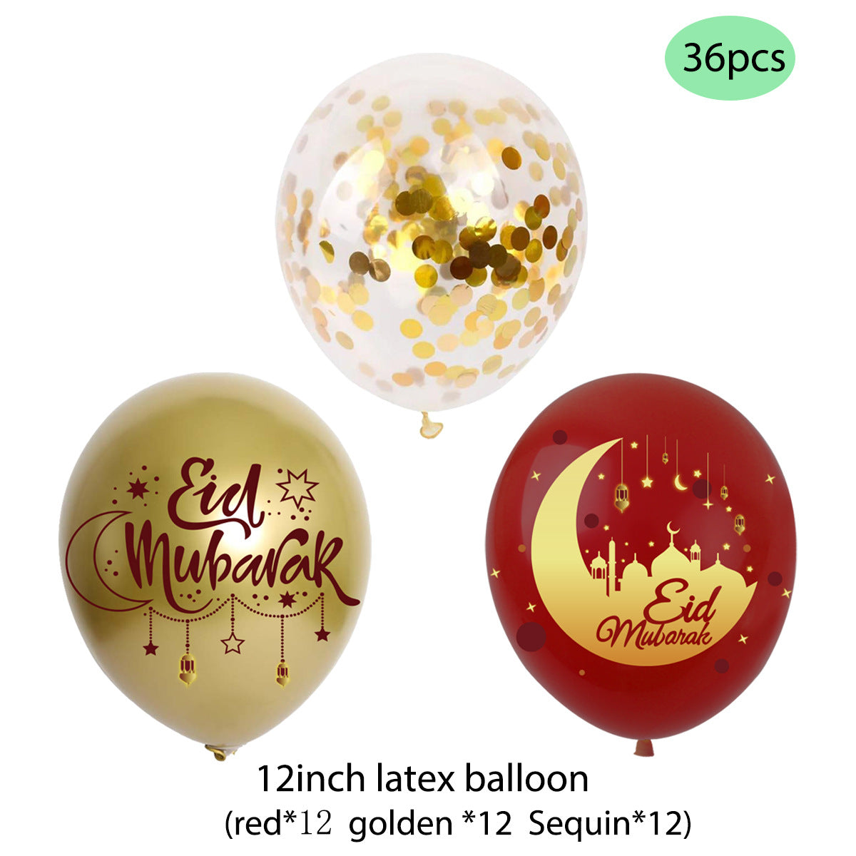Muslim Ramadan Party Decoration Kit – Cake Inserts, Flags & Balloons