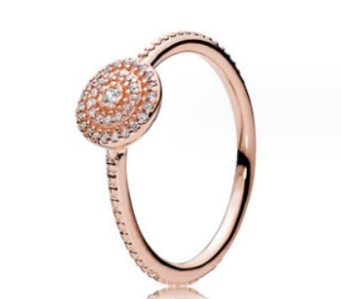 Golden Charm Glaze Deciduous Couple Ring – White Copper Engagement & Wedding Ring