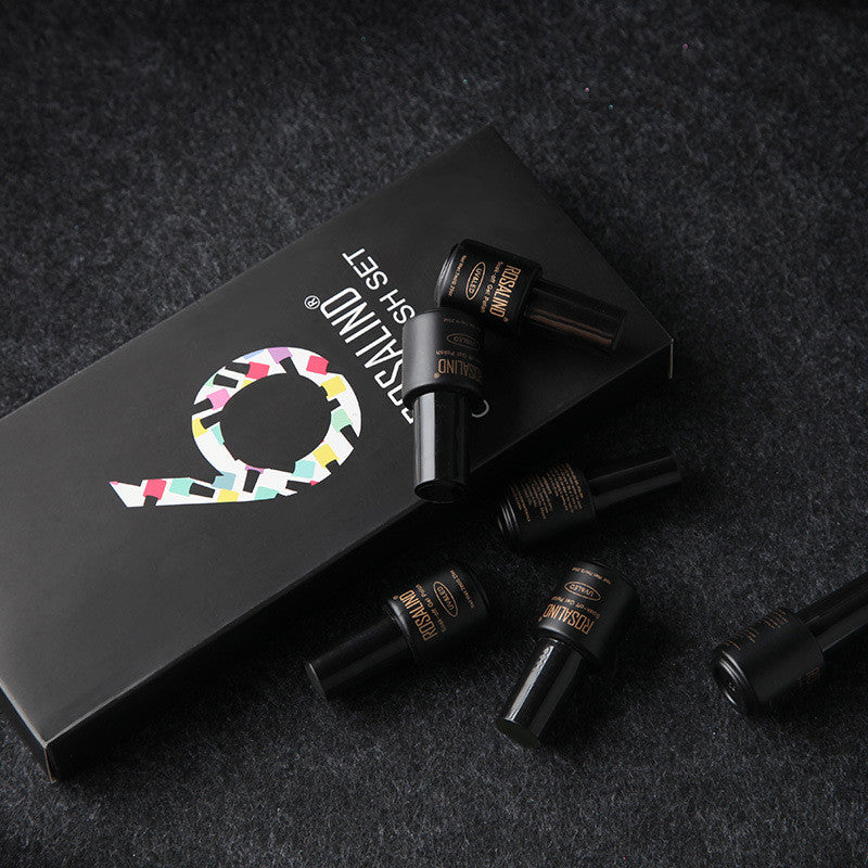 Fine Nail Polish Set - 6 Bottles of Vibrant Colors