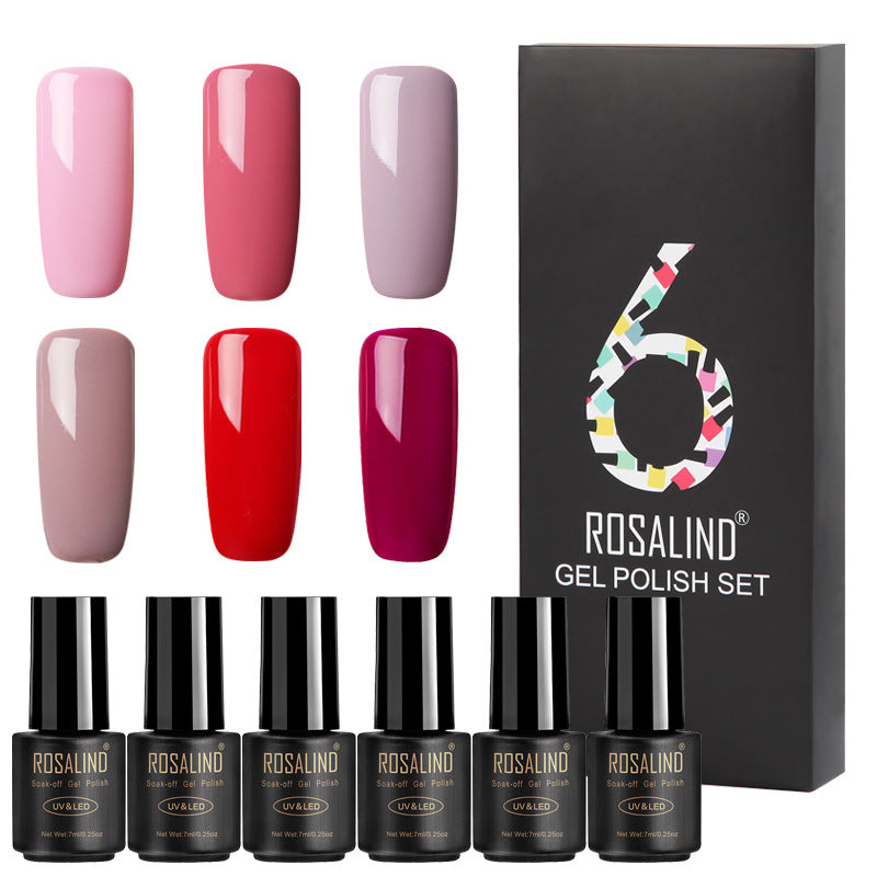 Fine Nail Polish Set - 6 Bottles of Vibrant Colors