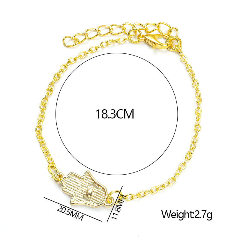 Blue Eye Bracelet Muslim Jewelry – Protective Geometric Alloy Design