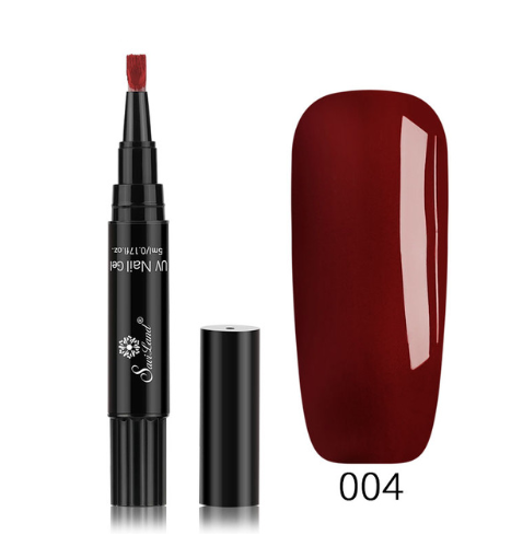 3-in-1 Gel Nail Varnish Pen - Glitter One-Step Nail Art Polish