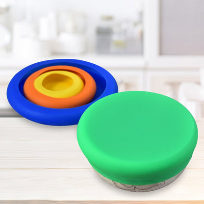 Four-Piece Silicone Food Preservation Covers – Flexible Food Huggers