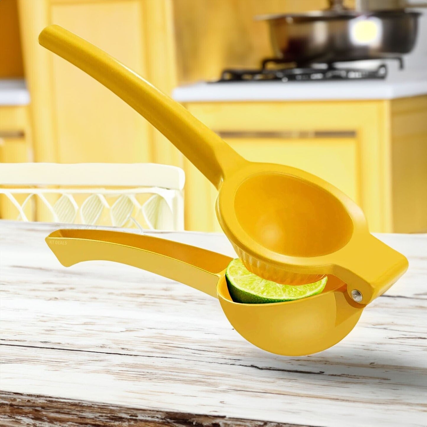 Metal Lemon Squeezer Juicer – Handheld Citrus Press for Lemons, Limes & Oranges