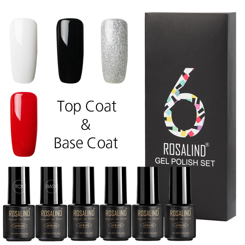 Fine Nail Polish Set - 6 Bottles of Vibrant Colors