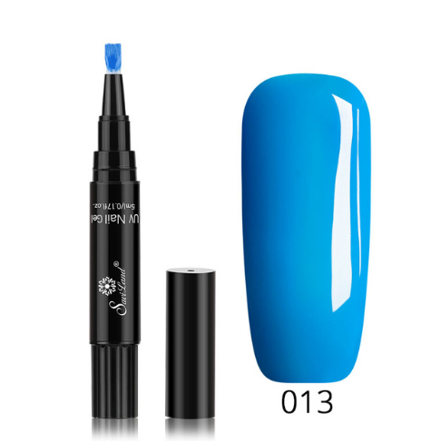 3-in-1 Gel Nail Varnish Pen - Glitter One-Step Nail Art Polish