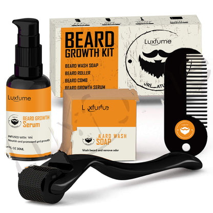 Beard Care Set – Cleaning & Nourishing Beard Kit with Turmeric & Apple Extract