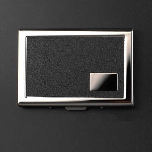 RFID Blocking Card Storage Box - Metal & PU Holder for Secure Storage