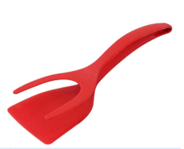 2-in-1 Grip & Flip Tongs – Egg Spatula & Food Turner for Pancakes, French Toast, Omelets