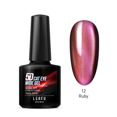 Bright Gel Nail Glitter Polish - Color-Changing Cat Eye Nail Art (20ml)